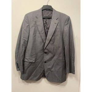 Brooks Brothers Blazer Men 46L Grey Loro Piana Super 110s Wool Sport Coat BRB2CP